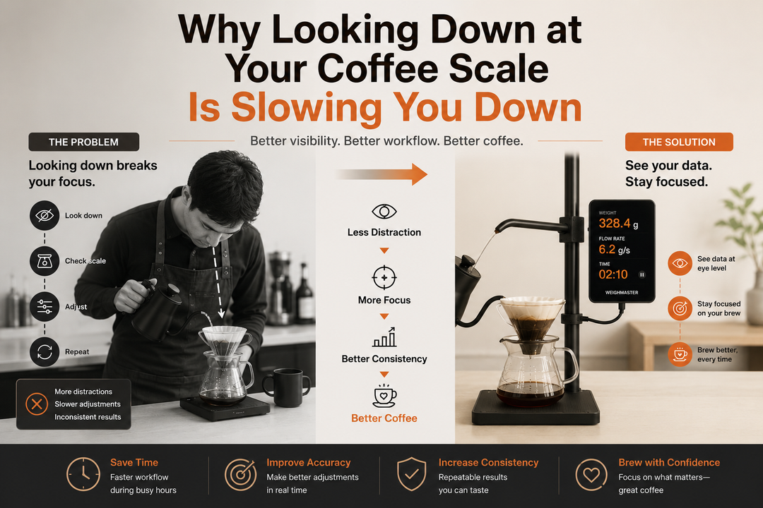 Why Looking Down at Your Coffee Scale Is Slowing You Down MANTABREW