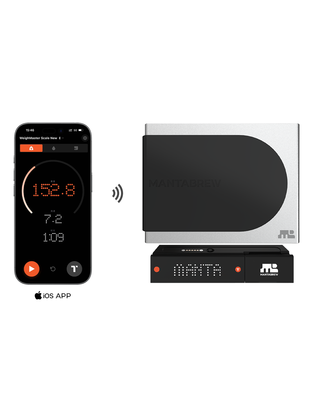 【WeighMaster Plus】 Coffee Scale – Flip TFT Screen, Multi-Mode Precision Brewing MantaBrew