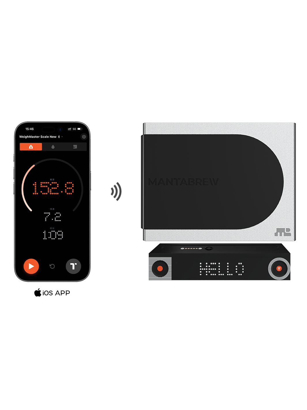 【WeighMaster Pro】 Coffee Scale: Precision Weighing Modular Coffee Scale MantaBrew